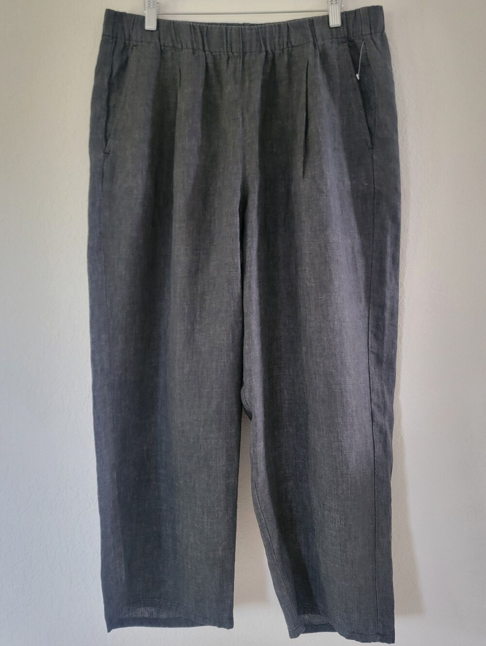 EILEEN FISHER Organic Linen Wide Leg Pants M.